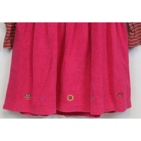 VTG Disney Store 2pc Fleece Minnie Mouse Dress Set sz 7/8 Striped Shirt Winter - Picture 8 of 10